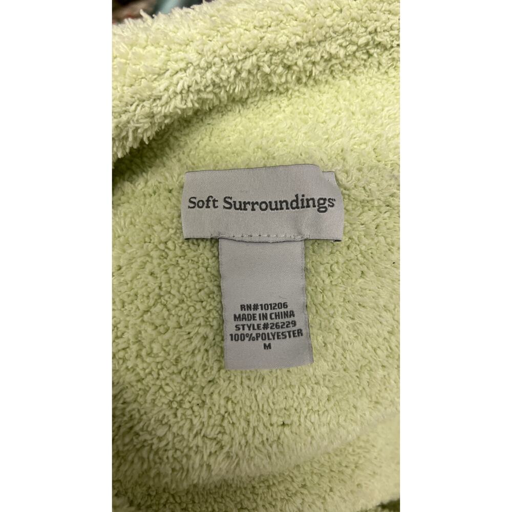 🧥 Soft Surroundings Sherpa Jacket US M Cozy Plush Cardigan Cottagecore - Picture 4 of 4